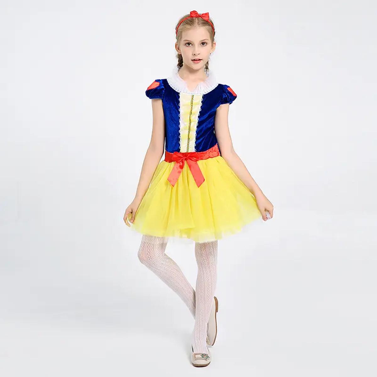 Bộ Váy Công Chúa Bạch Tuyết - Hóa Trang Halloween Bé Gái - Size S - Nuan Nuan LC2186