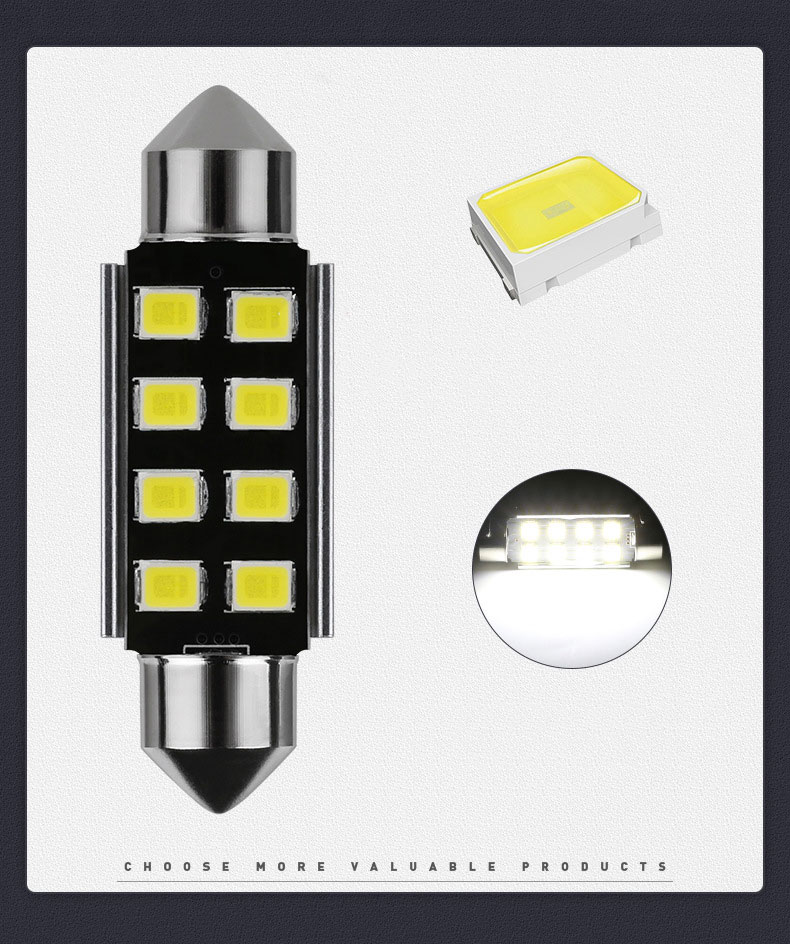 Bóng LED trần xe hơi chip 2835 F2835-8