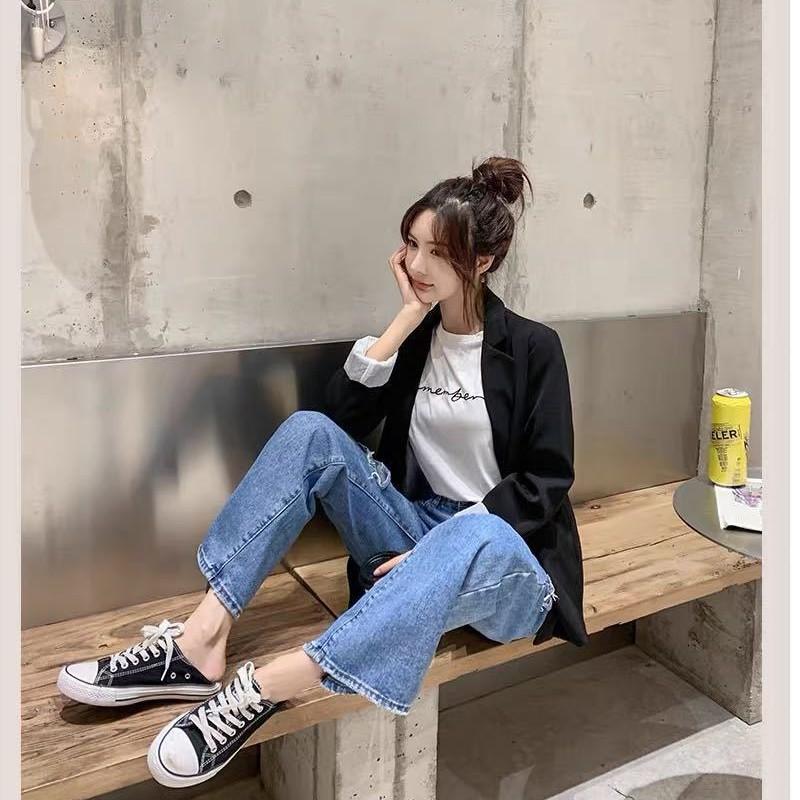 Quần Jean ống rộng nữ SIMPLE JEAN Unisex