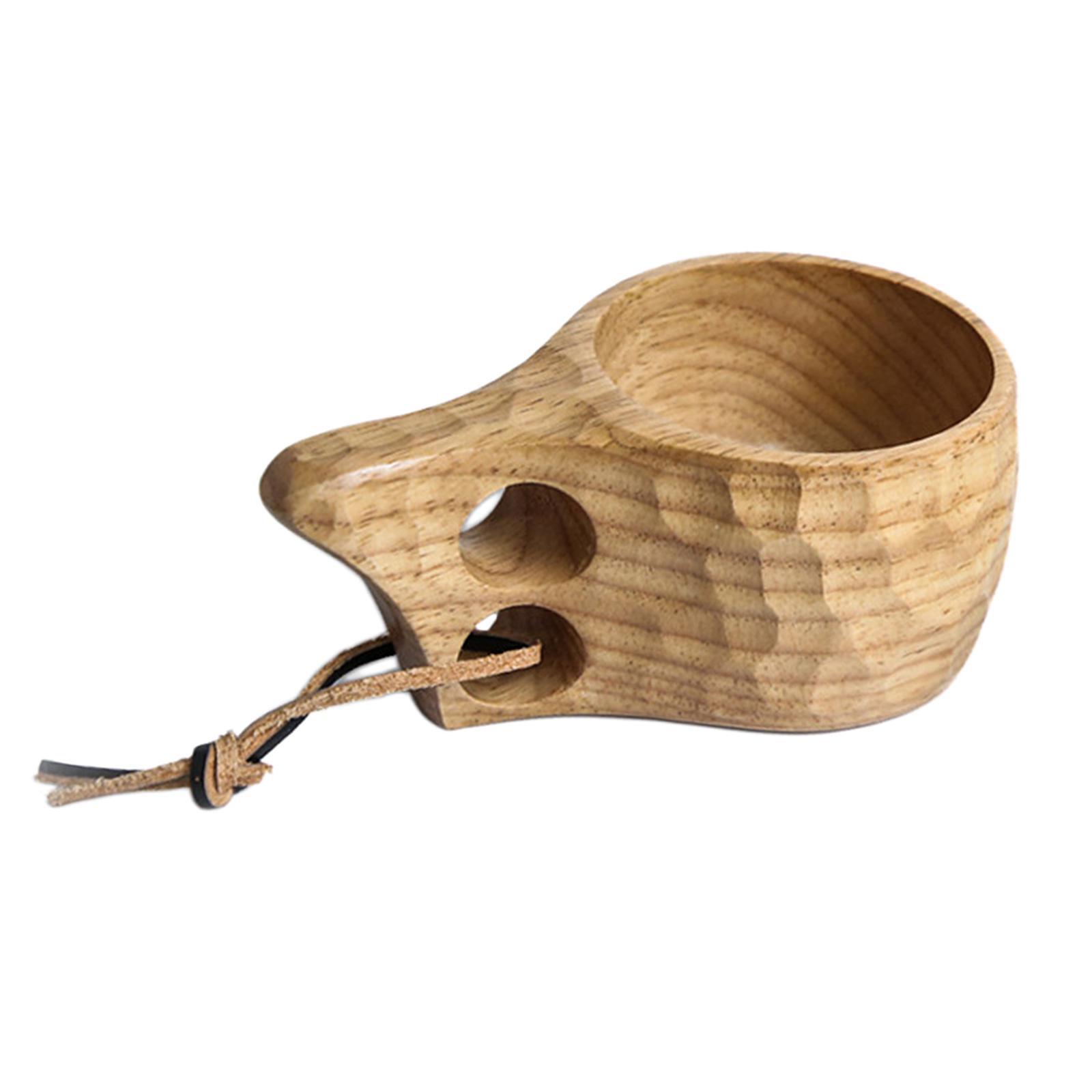 Portable Wooden Drinking Cup Tableware  Hiking Outdoor Camping