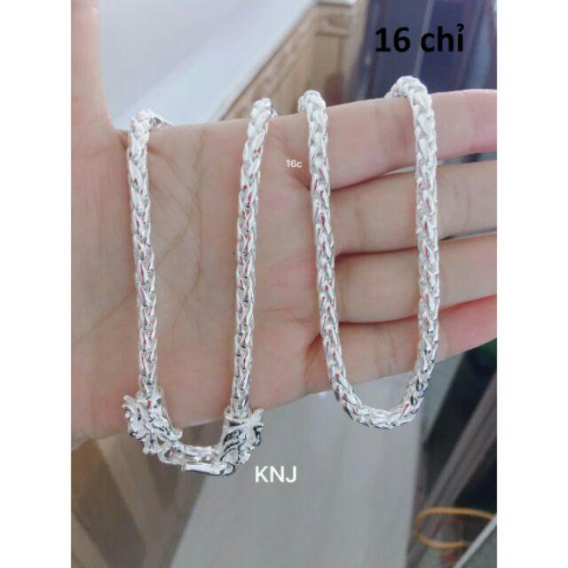 Dây chuyền nam bạc ta đầu rồng sang trọng