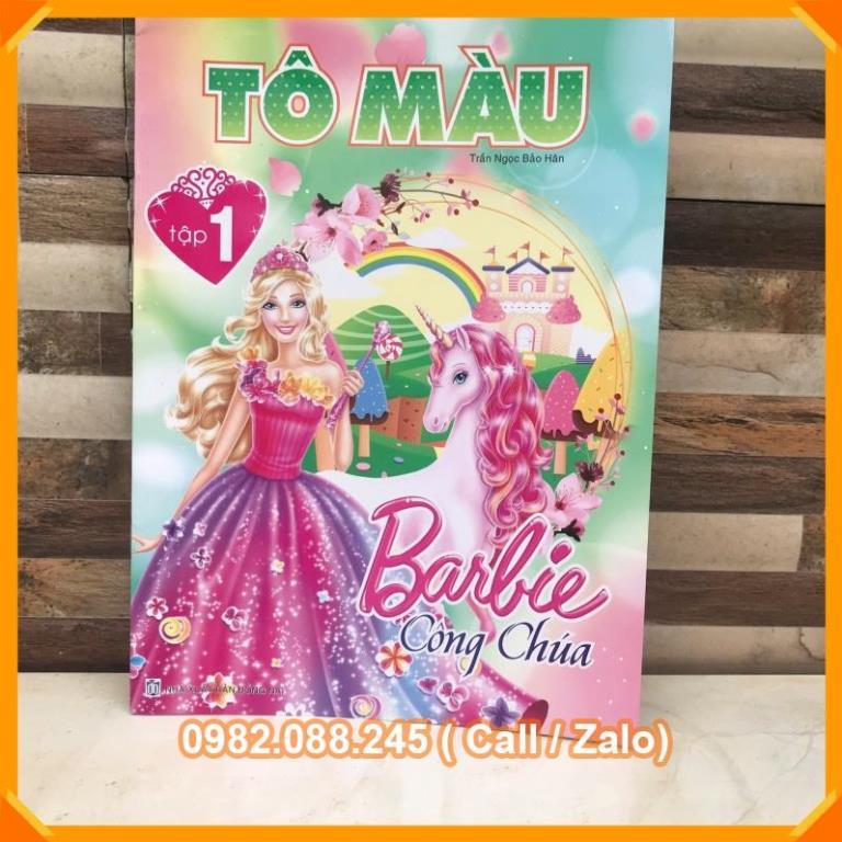 COMBO 4 VỞ BARBIE TÔ MÀU CÔNG CHÚA