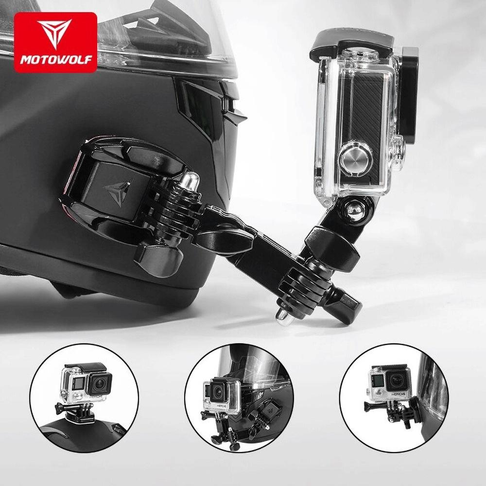 SIDE MOUNT GẮN GOPRO LÊN MŨ BẢO HIỂM MOTOWOLF - HÀNG NHẬP KHẨU