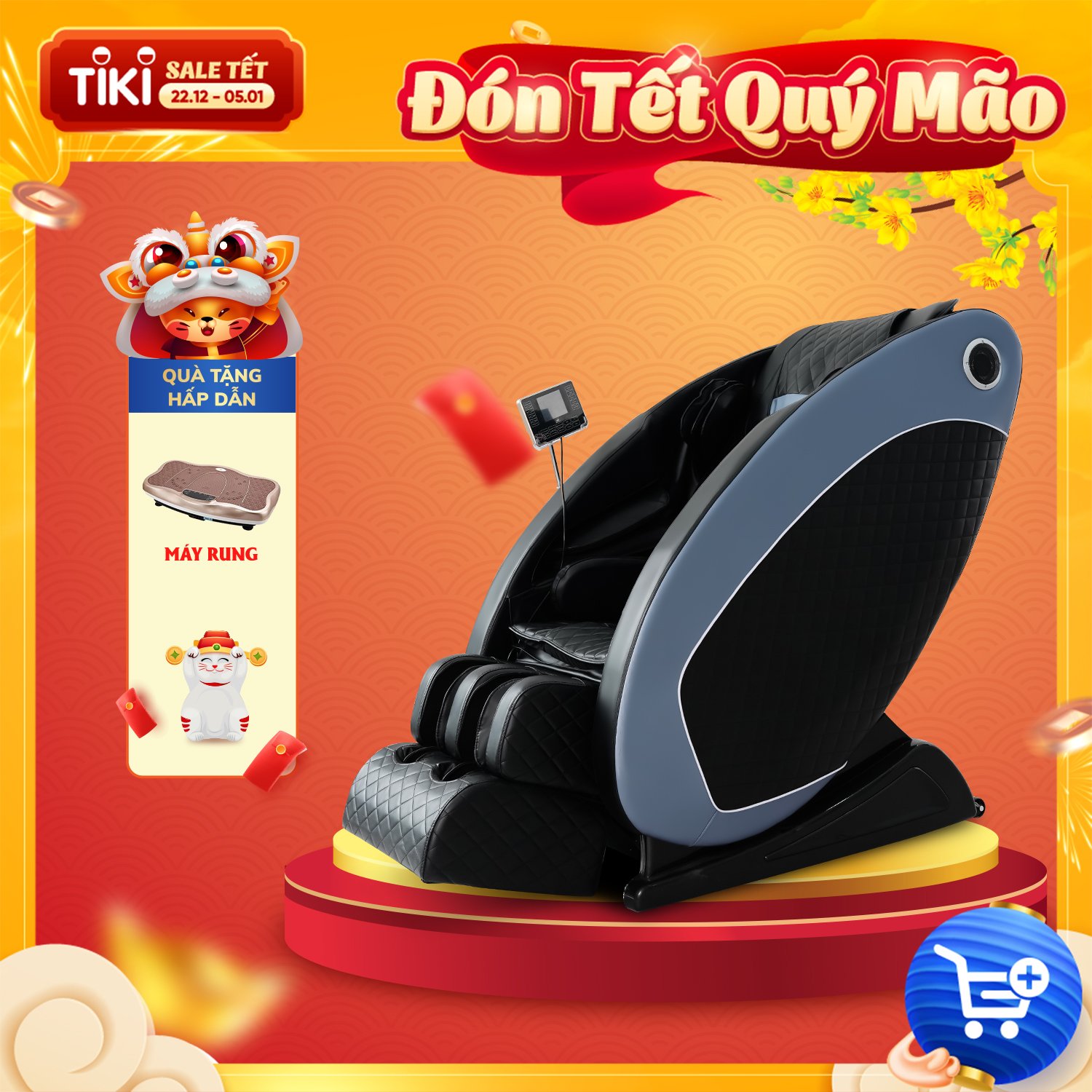 Ghế massage Queen crown QC7 - Thiết kế tinh xảo - Điều khiển bằng tiếng Việt - Công nghệ massage 4D