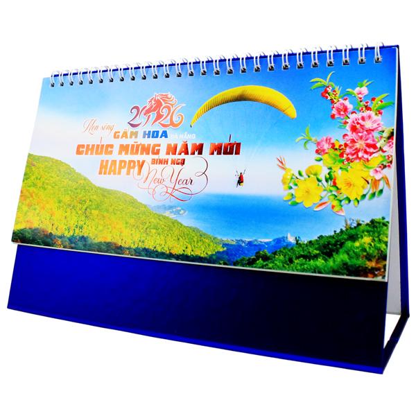 Lịch Để Bàn Chữ A - Non Sông Gấm Hoa - NST 74A