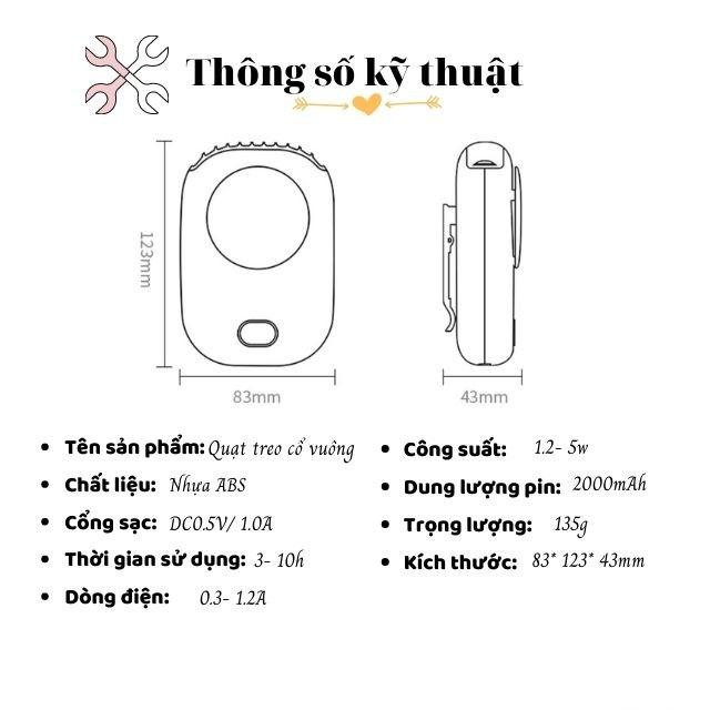 Quạt Đeo Cổ Mini Cầm Tay Hiển Thị Dung Lượng Pin - Quạt Để Bàn Màn Hình LED Thời Trang, Giải Nhiệt Mùa Hè Đi Du Lịch