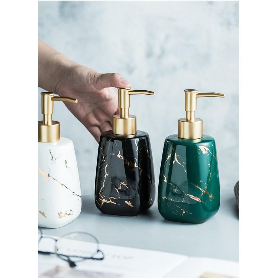 Bình Sứ Đựng Sữa Tắm Dầu Gọi Chiết, Bình Đựng Nước Rửa Tay Cao Cấp Trong Khách Sạn CS01