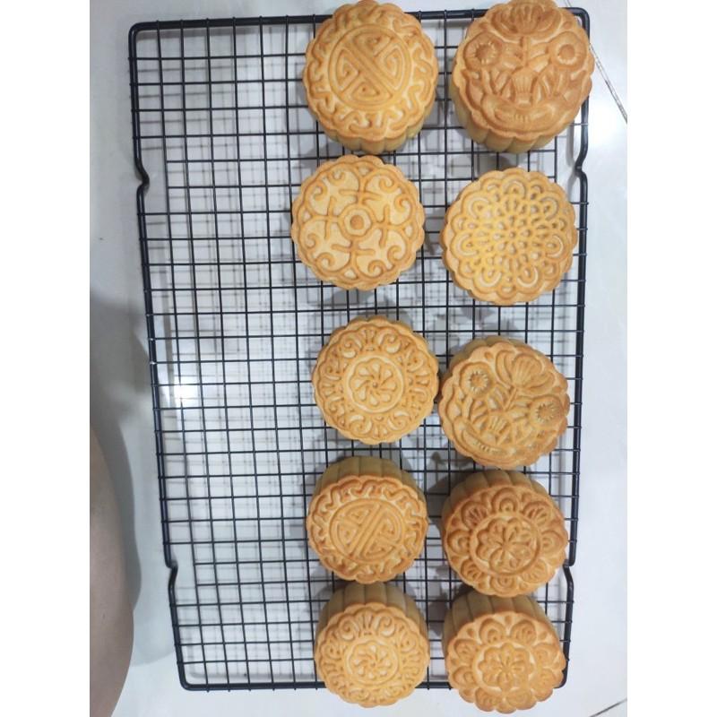 Bộ Khuôn bánh trung thu lò xo 100g 6 mẫu hiện đại