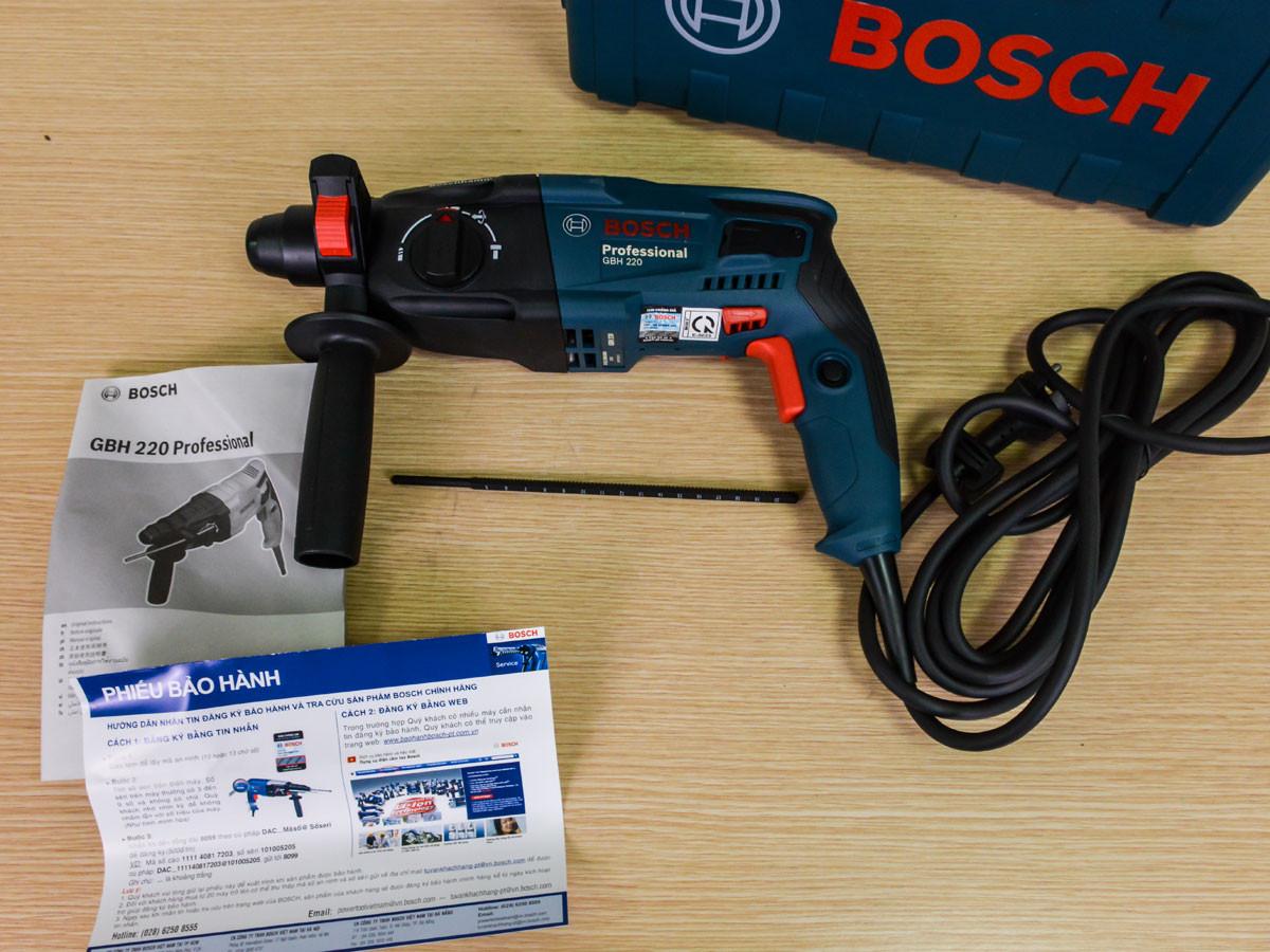 MÁY KHOAN BÚA 720W 2J BOSCH GBH 220 - HÀNG CHÍNH HÃNG