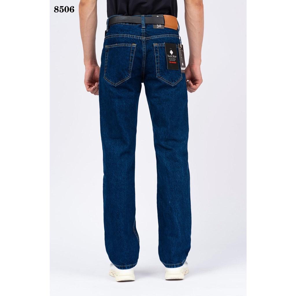Quần Jean Nam Ống Suông Trung Niên Jeans Cơ Bản Chất Bò Trơn Cotton Cao Cấp