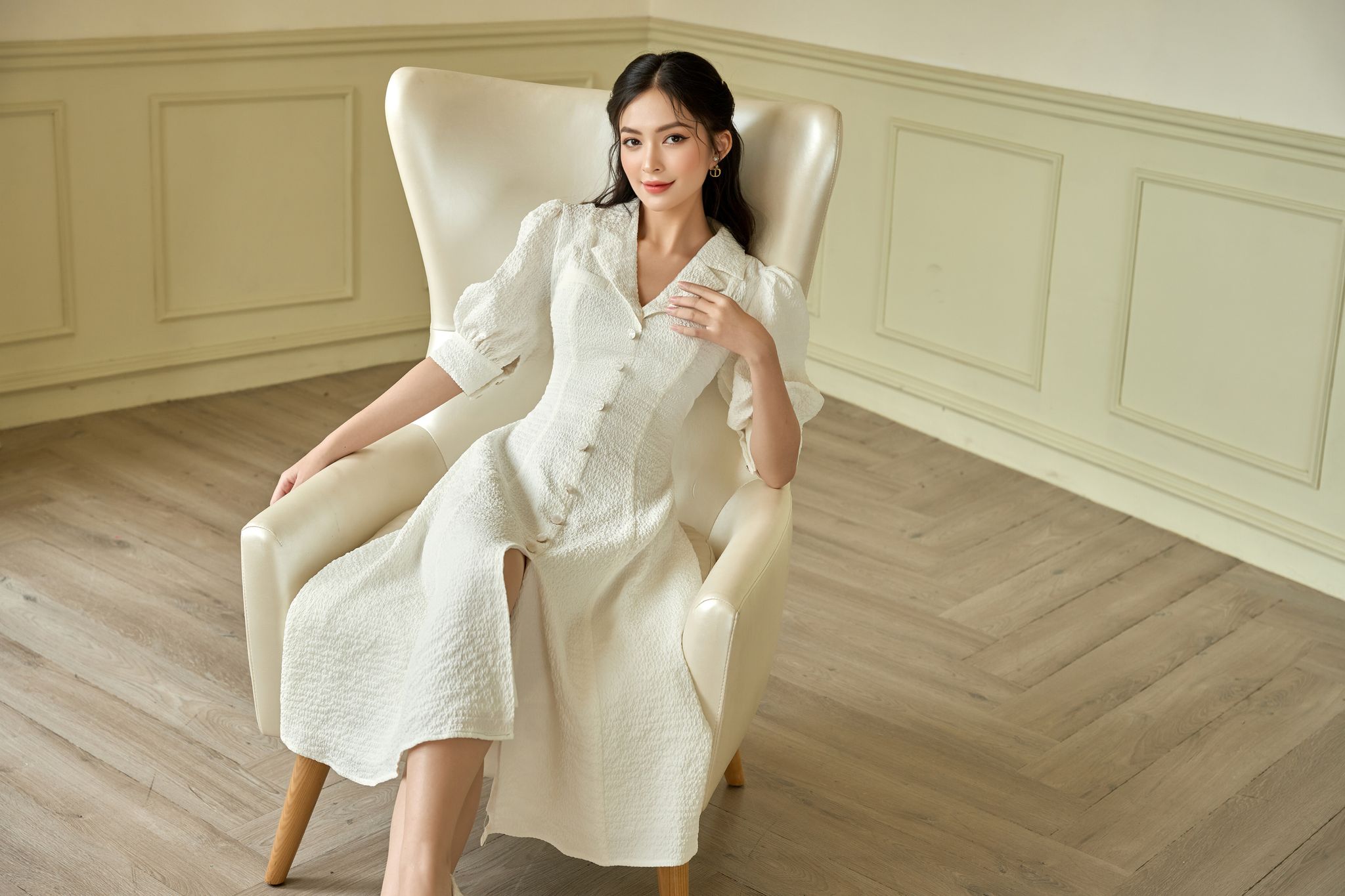 OLV - Đầm Yetty Sleeve Button Dress