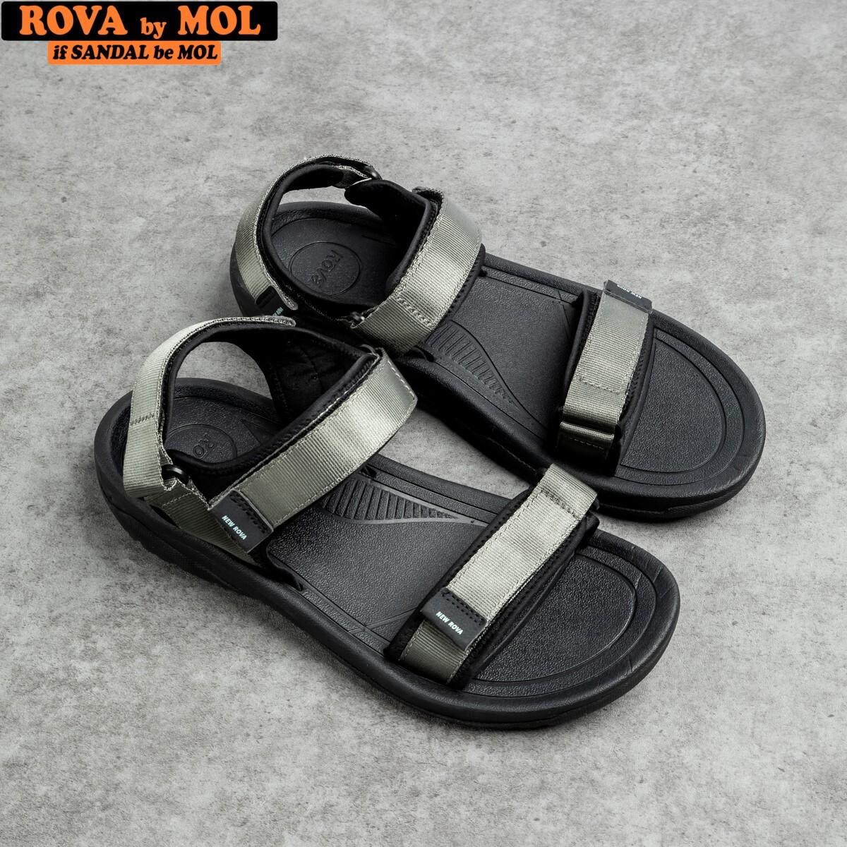 Sandal nam 2 quai ngang vải dù hiệu Rova RV680G