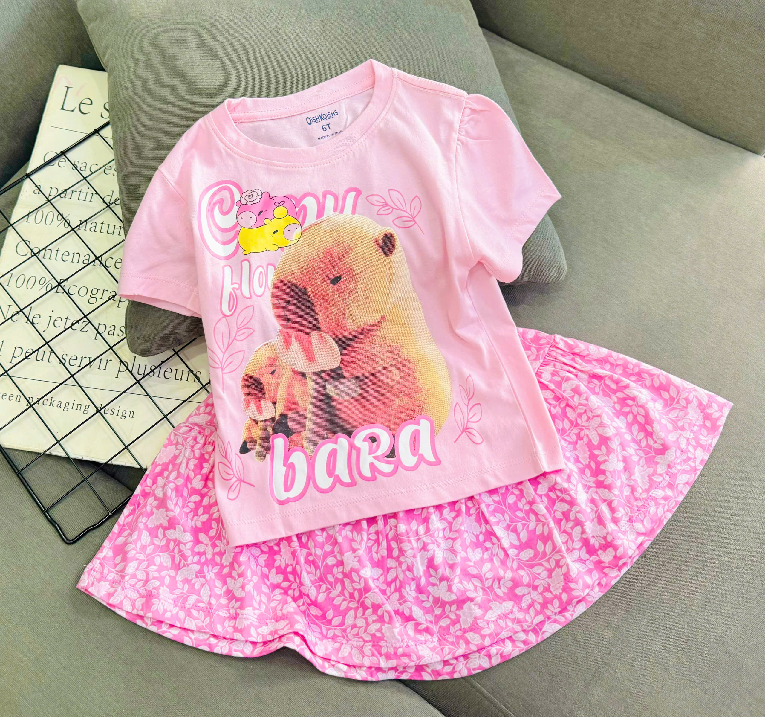 đồ bộ giả váy cho bé gái từ 12-40kg hàng xuất khẩu vải mềm