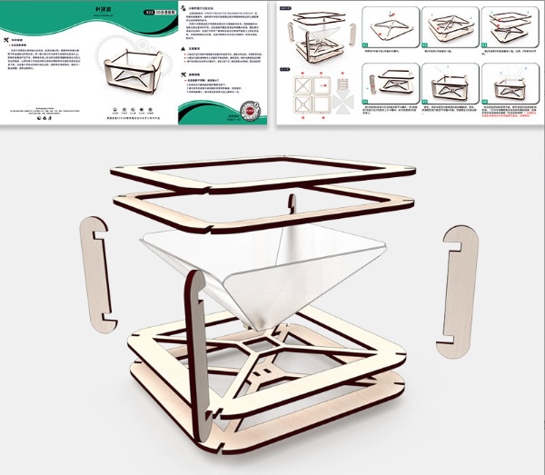 Mô hình gỗ lắp ráp không gian 3 chiều cho điện thoại DIY WOOD STEAM - HOLOGRAPHIC 3D