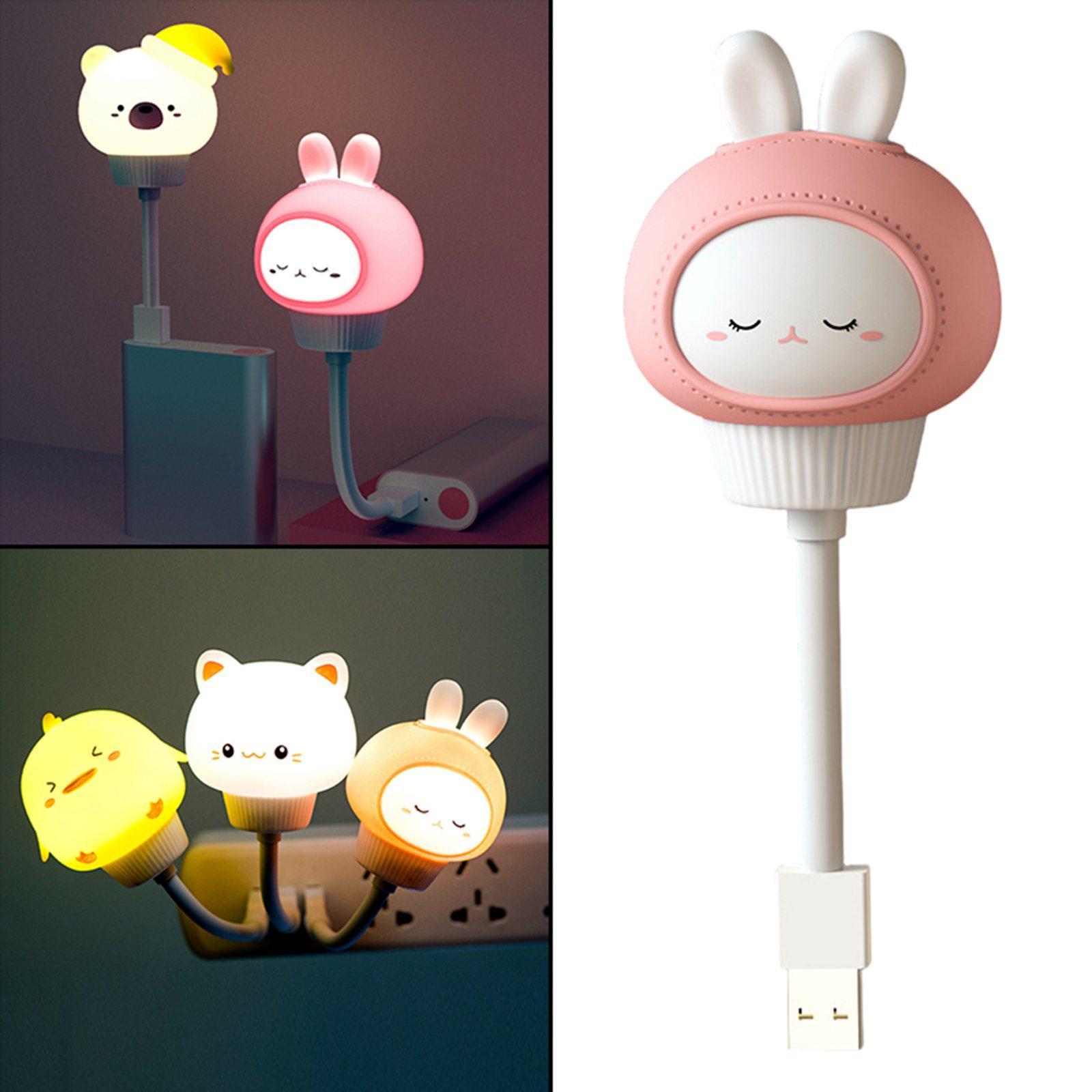 Cartoon LED USB Night Light with Remote for Mom Bedroom