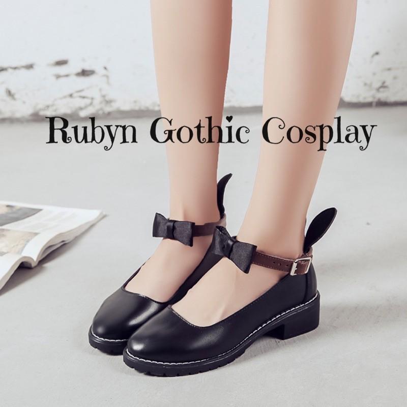 Giày Búp Bê Lolita Nơ Thỏ phong cách cosplay ( Size 35 - 39 )