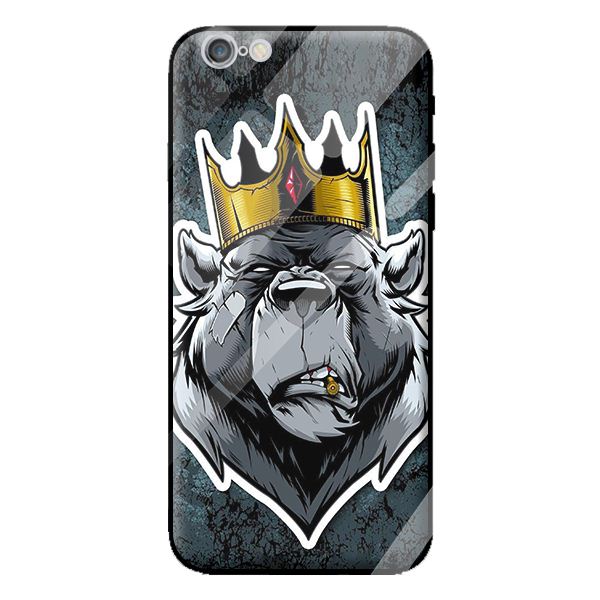 Ốp kính cường lực cho iPhone 6s Plus gấu vua 1 - Hàng chính hãng