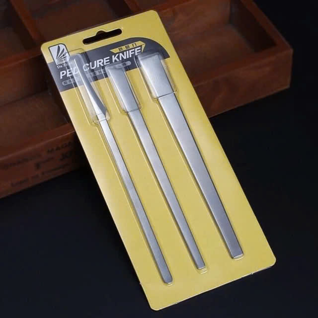 Bộ 3 Dao Lấy Khóe Móng Nhặt Da Khóe, Cắt Móng Gãy, Cạo Da Chai Sần, Loại Bỏ Da Chai Sần Ở Lòng Bàn Chân
