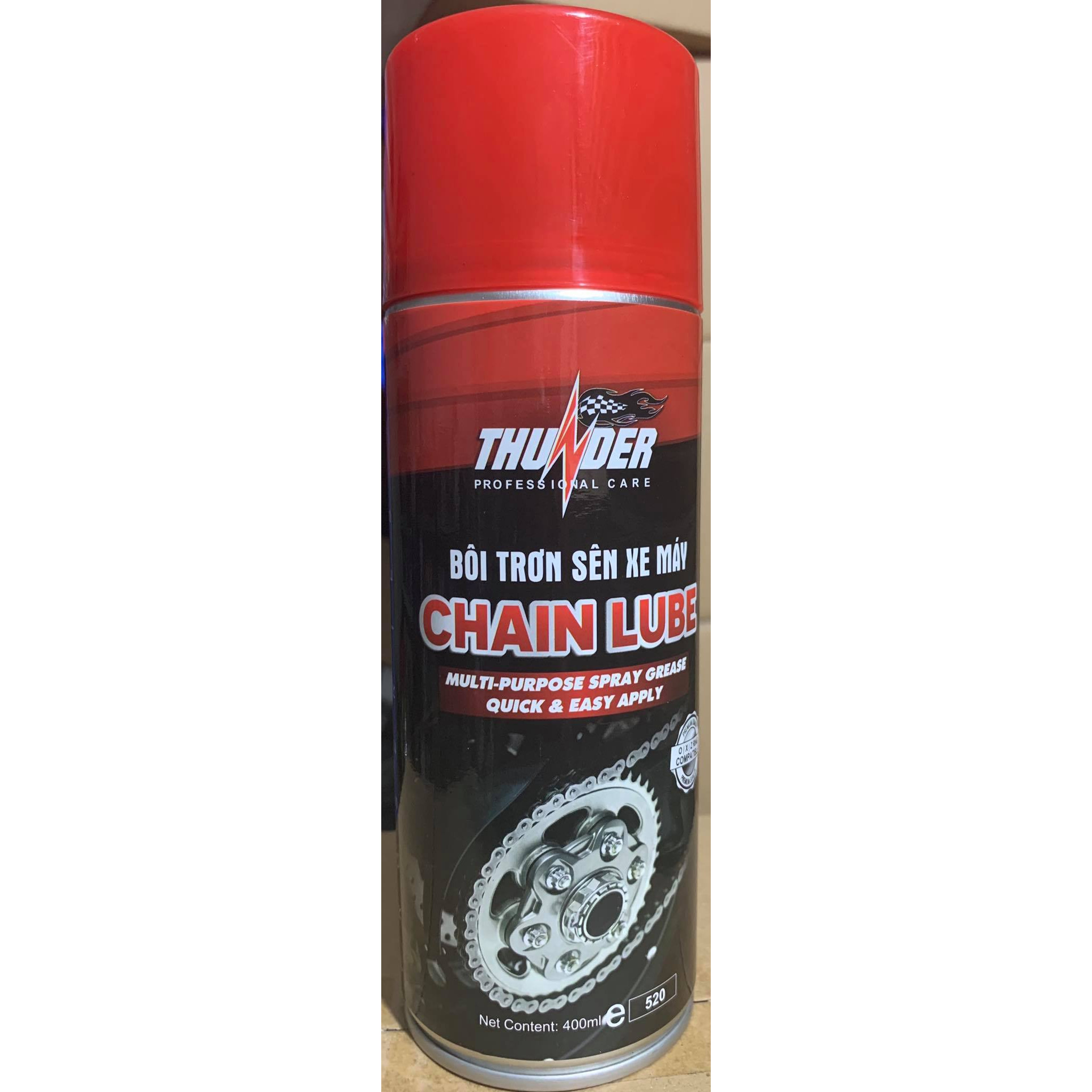 Chai xịt sên , bôi trơn sên THUNDER CHAIN LUBE 400ML