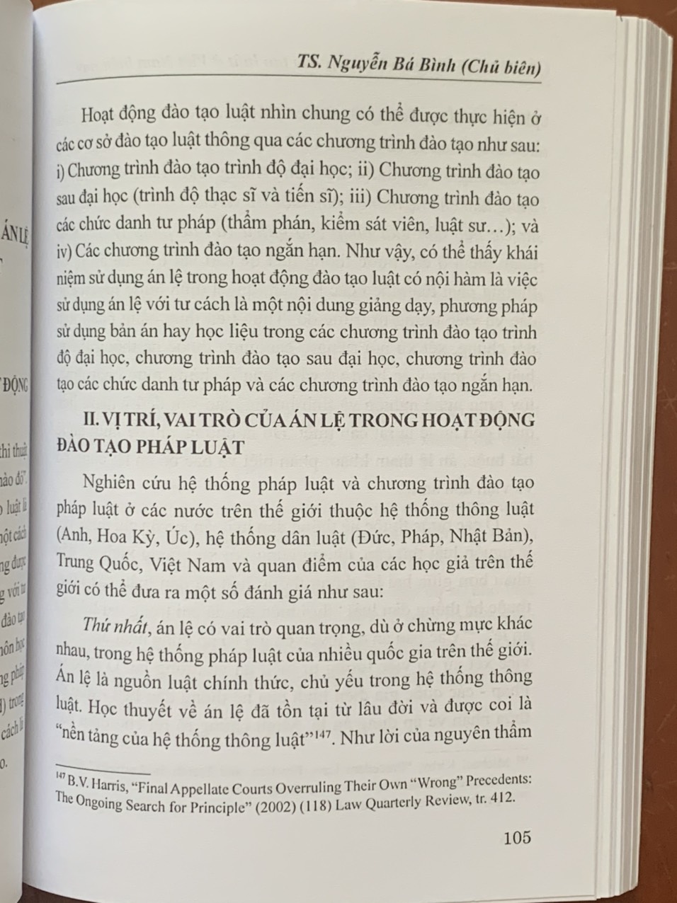 Án lệ và sử dụng án lệ trong đào tạo luật ở Việt Nam hiện nay