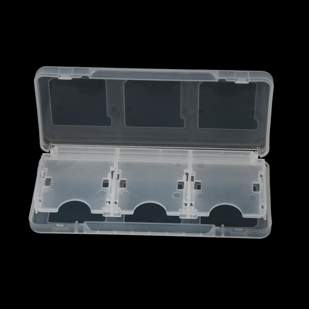 6 in 1 Game Card Case Holder Cartridge Box for  3DS Game Cards White
