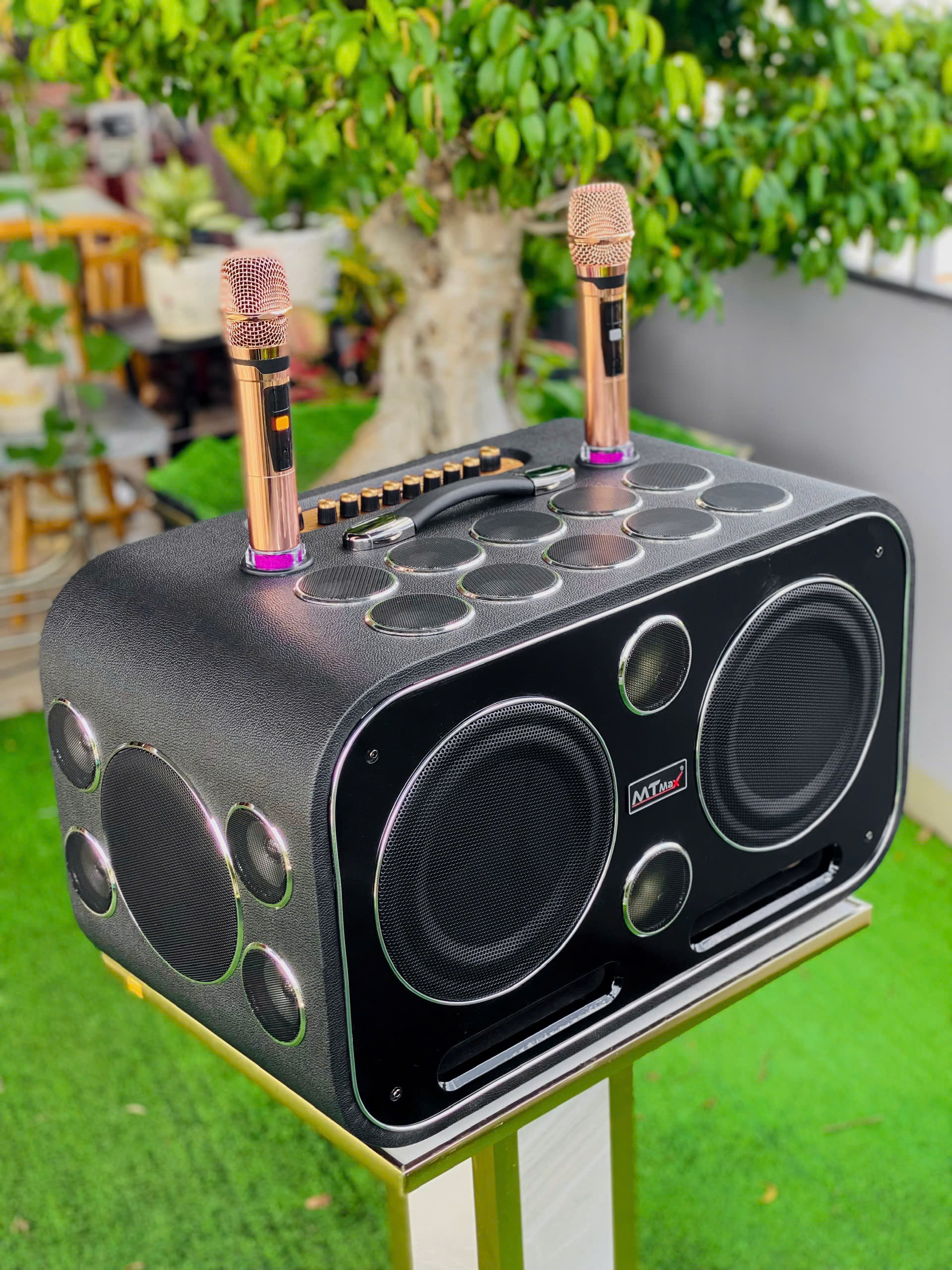 Loa Xách Tay Nghe Nhạc karaoke DVD 179 PRO Công Suất 600W, 24 đường tiếng, Bass đôi 25cm, kèm micro không dây Cao Cấp Hàng Nhập Khẩu