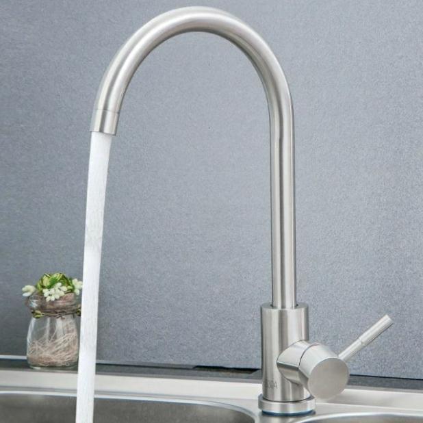 Vòi rửa chén nóng lạnh inox 304, xoay 360°