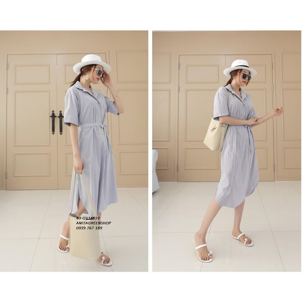 Q114819 ĐẦM SỌC KẺ XẺ LAI THẮT EO