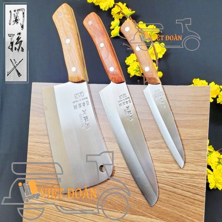 DAO SEKI KAI NHẬT BẢN - Phiên bản KAI ĐẶC BIỆT mẫu MỚI. Cán gỗ 100% tự nhiên. Dao Chặt xương Seki, Dao Thái thịt dao gọt