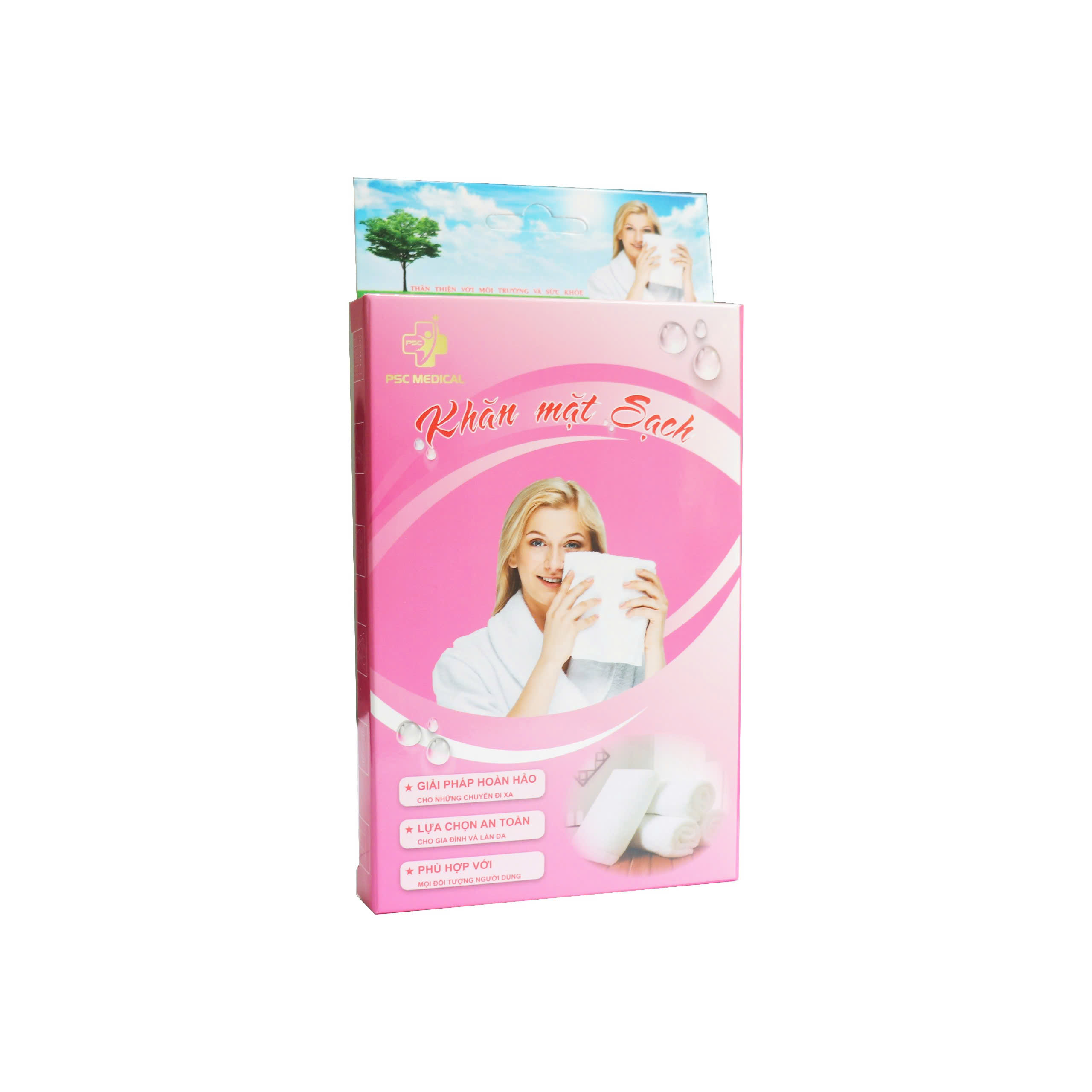 Khăn mặt sạch PSC- hộp 1 chiếc