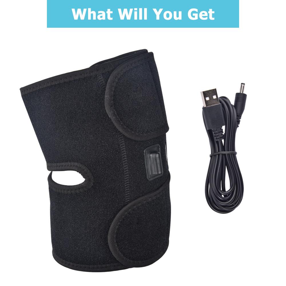 Tấm đệm đầu gối nóng, kiểm tra đầu gối có thể sạc lại USB, băng điện, liệu pháp nhiệt, hỗ trợ đầu gối cho nam giới, phụ nữ bị viêm khớp, viêm khớp, giảm đau khớp