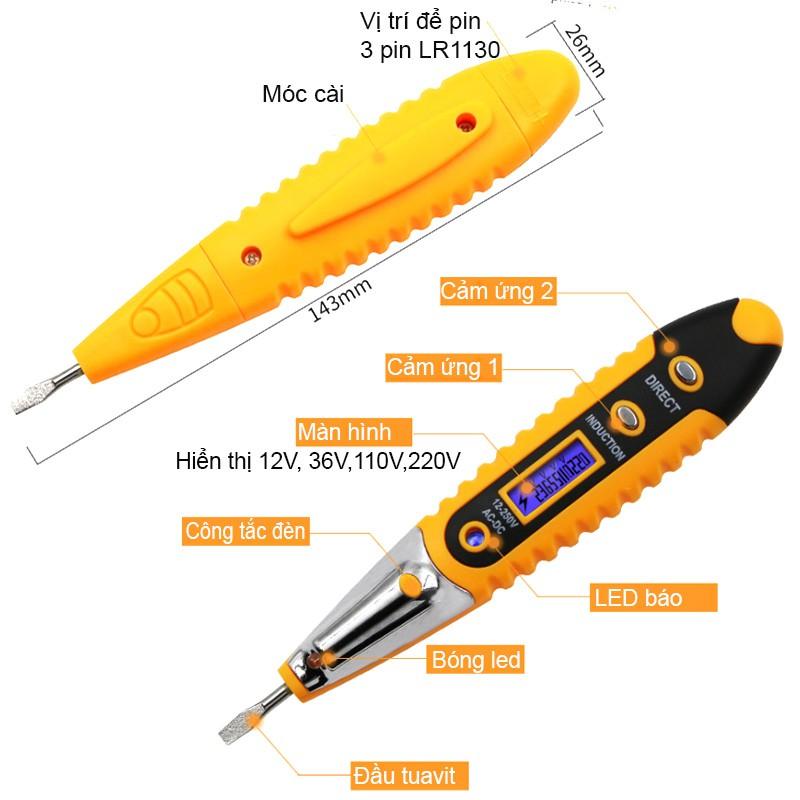 BÚT THỬ ĐIỆN THÔNG MINH ĐA NĂNG CÓ ĐÈN LED C01