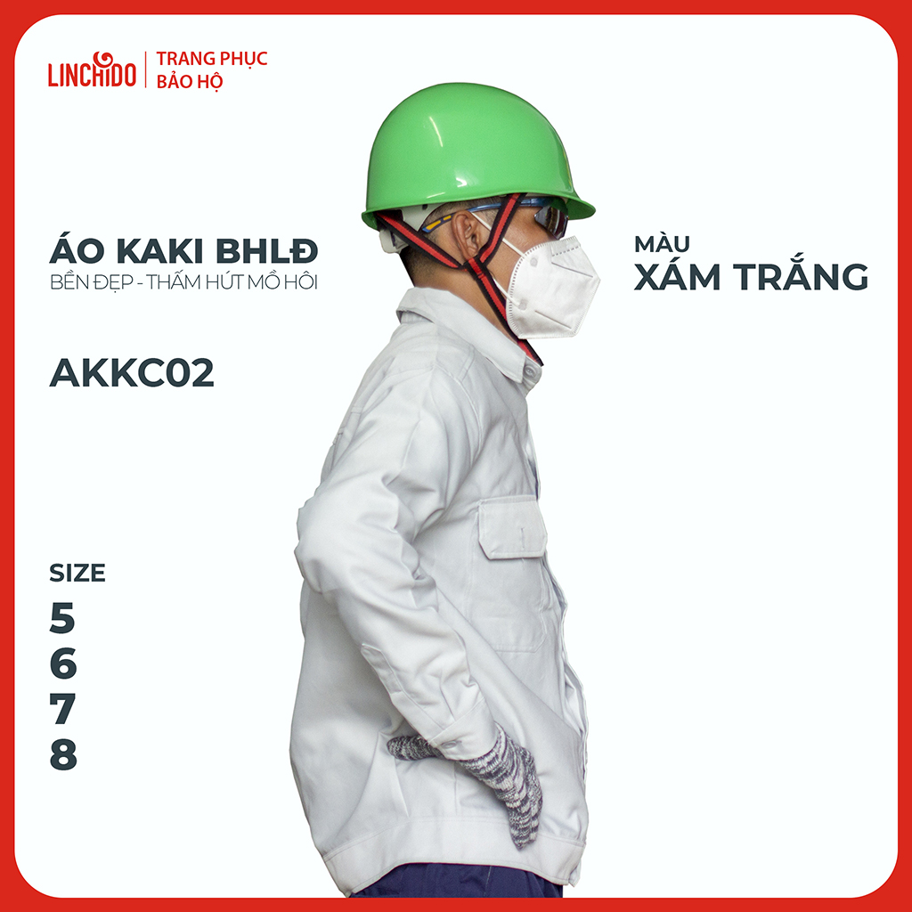 Áo kaki Bảo Hộ Lao Động Chất Liệu Thấm Hút Mồ Hôi Thoáng Mát Bền Đẹp - Mã AKKC02 - 5