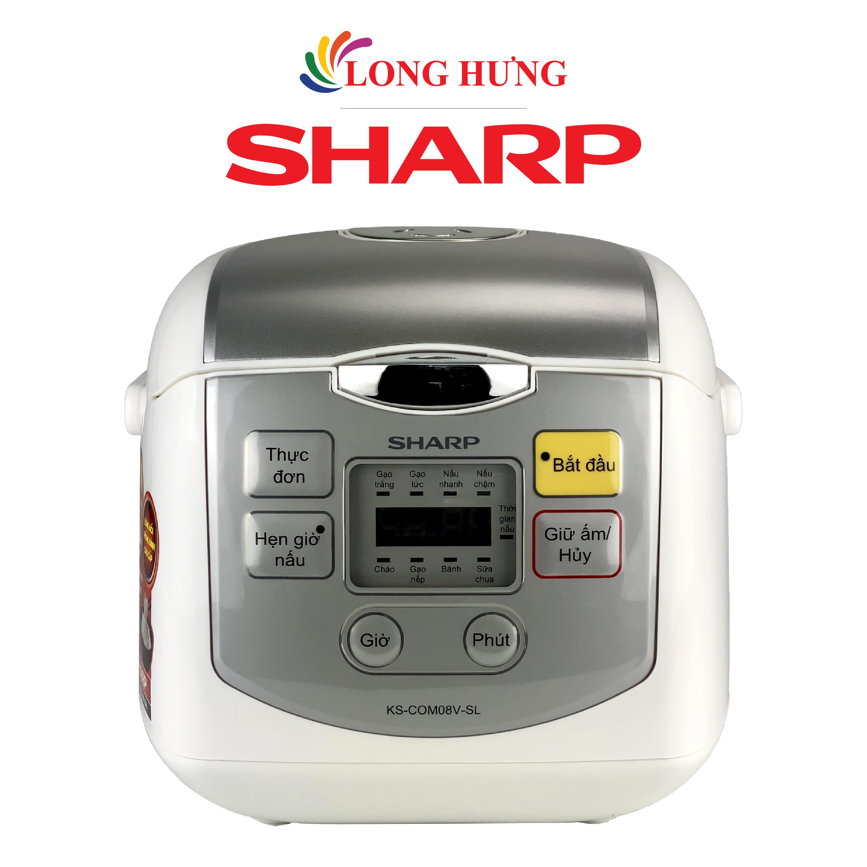 Nồi cơm điện tử Sharp 0.72 lít KS-COM08V-SL - Hàng chính hãng