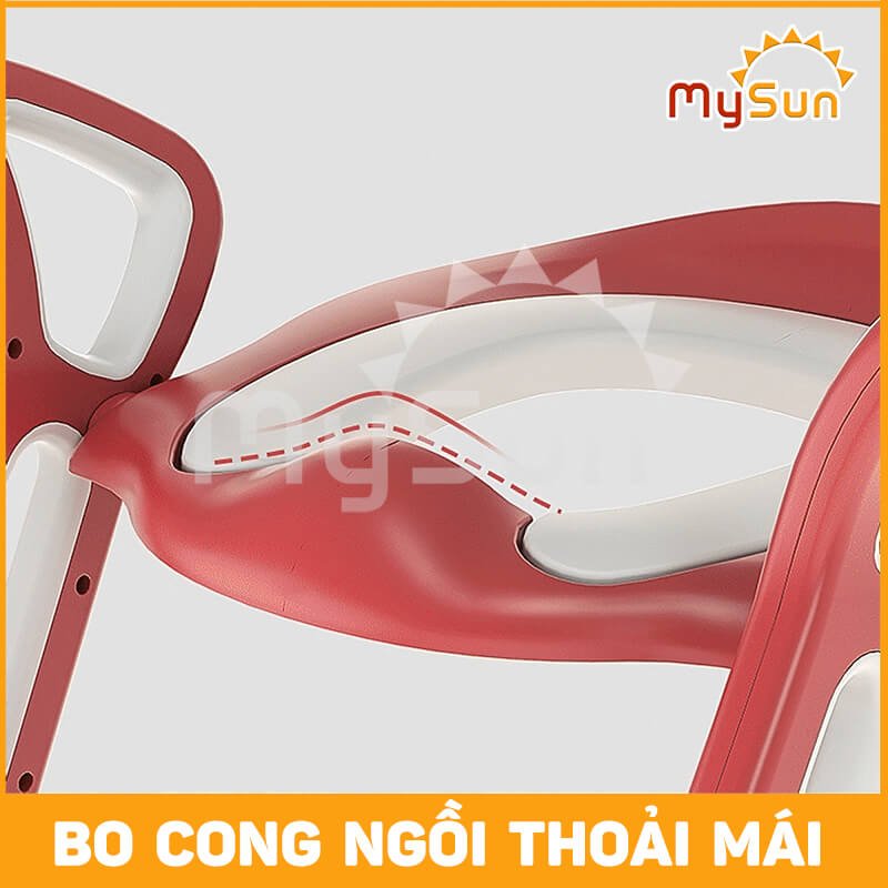 Thang ghế bô nắp bệ thu nhỏ bồn cầu vệ sinh Toilet chống trượt an toàn cho bé MySun