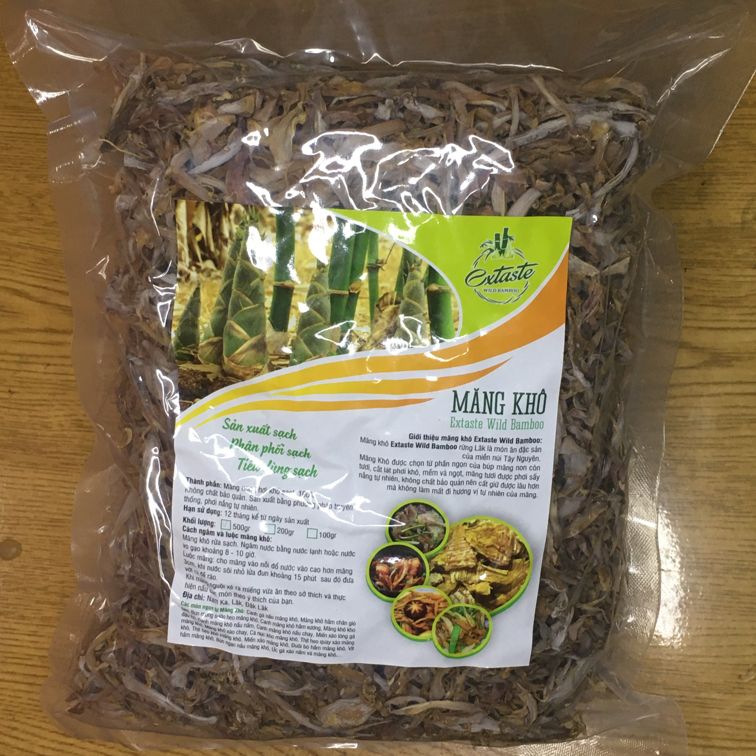 Măng Khô Ngon Sạch Extaste Bamboo Giàu Chất Sơ, Vitamin Và Khoáng Chất- Phù Hợp Các Món Vịt Nấu Măng, Miến Măng Gà, Hầm Chân Giò, Măng Kho Cá - Combo 4 x 200gram Nhiều Hơn, Dễ Bảo Quản Hơn