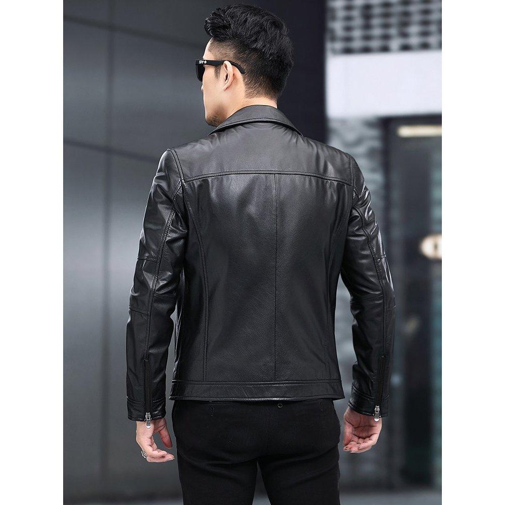 Áo khoát phối túi dây kéo ngang bao chất đẹp-A1089 - Lót Lông