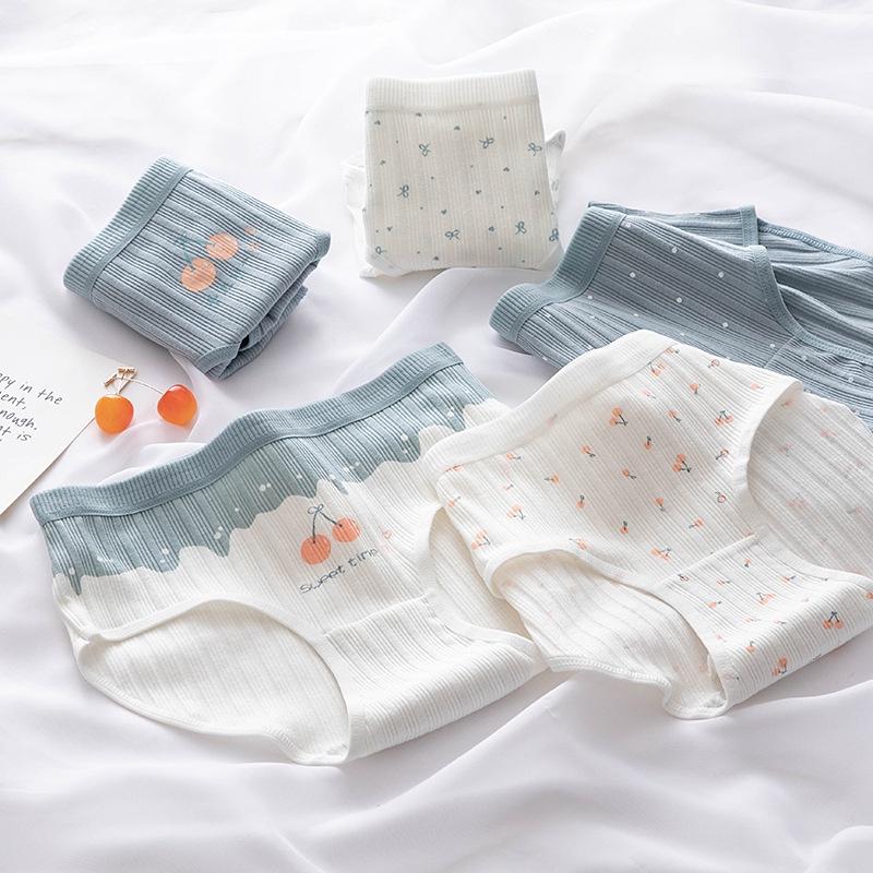 Quần Lót Nữ Cotton Kháng Khuẩn Cherry Ngang Eo . Hàng Loại Đẹp.