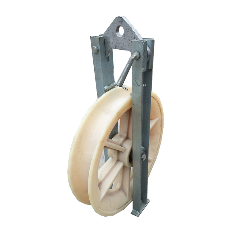 Puly Nhựa Kéo Dây Cáp Điện, Treo Con Lăn Trượt Ròng Rọc, Dây Cáp Nâng Băng Tải Bánh Xe Kích Thước 160*40mm - Hàng Chính Hãng