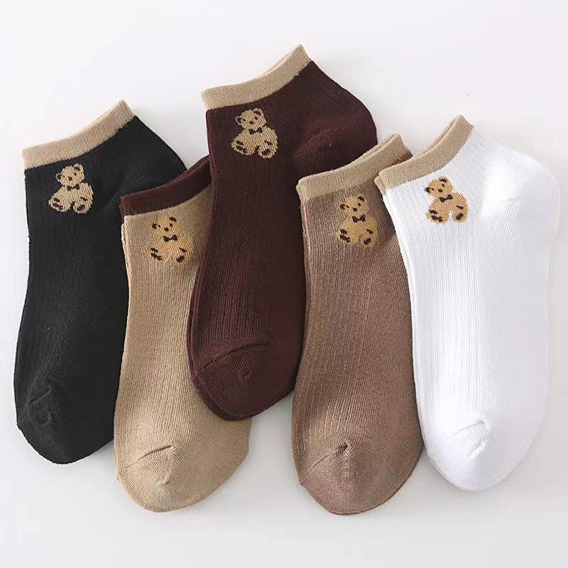 Set 10 Đôi Tất Vớ Nữ Ngắn Cổ Mix Gấu SS4 Như Ảnh