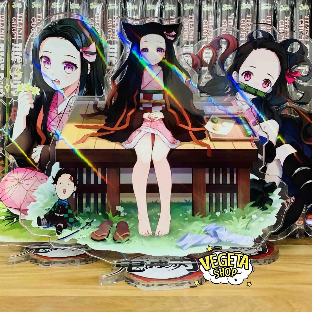 Mô Hình Tượng Standee Acrylic Mica 2 mặt Thanh Gươm Diệt Quỷ - Kimetsu No Yaiba - Tanjiro Nezuko Zenitsu Rengoku Giyu