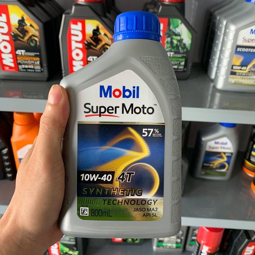 Nhớt Mobil Super Moto 10W40 cho xe số, xe côn tay (900006) (900007)