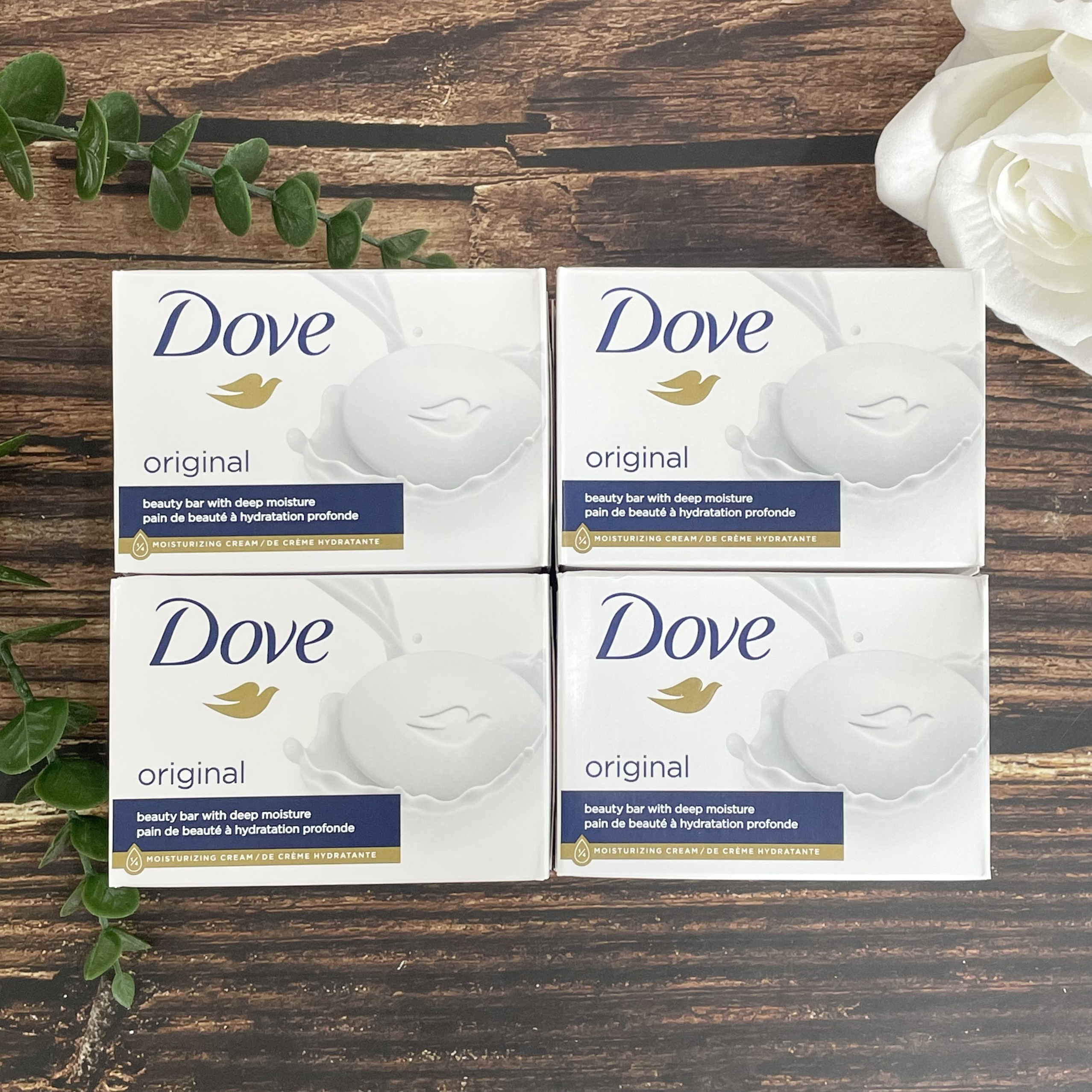 4 Bánh Xà phòng cục Dove Mỹ White Beauty 106g dưỡng trắng da