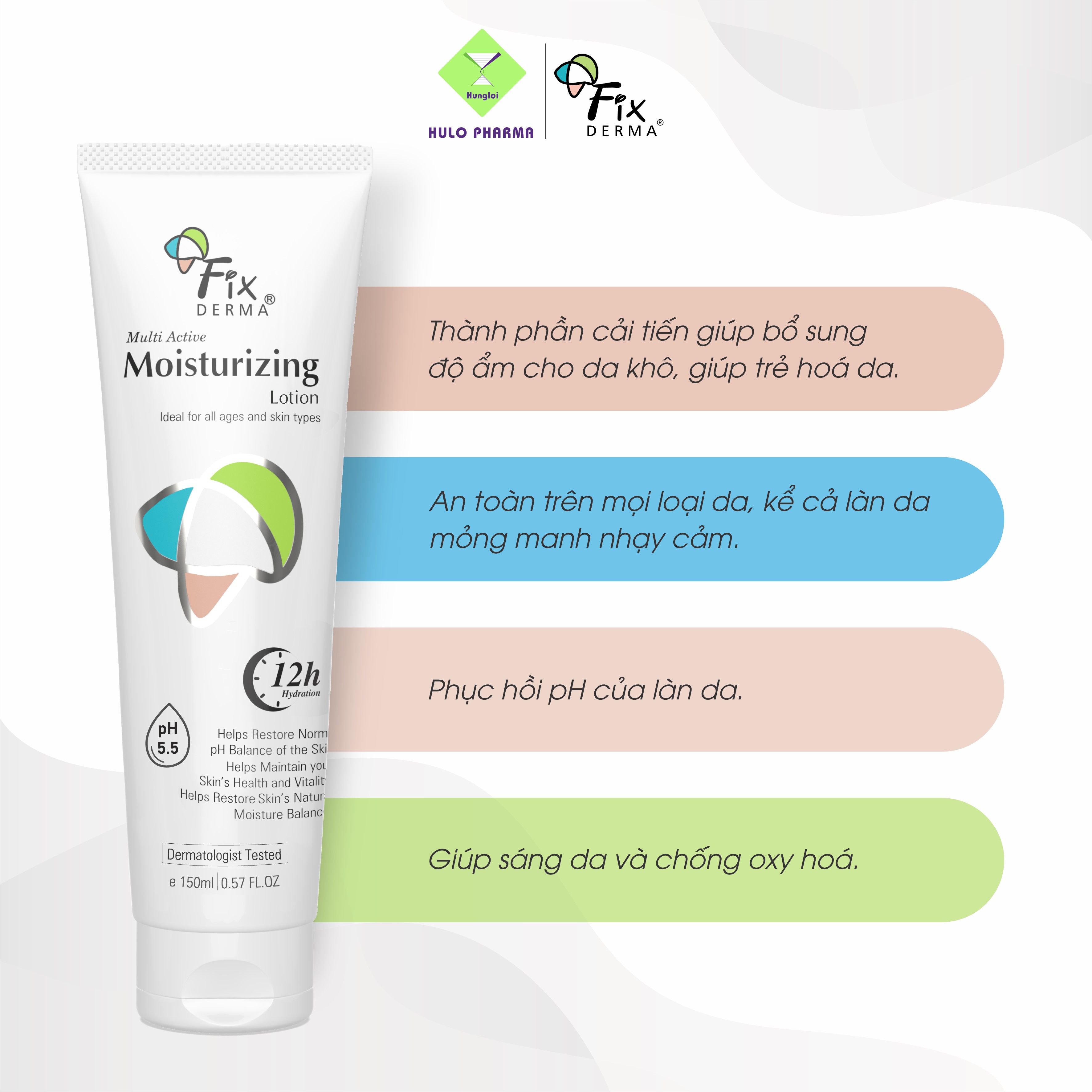 Kem dưỡng ẩm Fixderma Multi-Active Moisturizing Lotion (150ml)