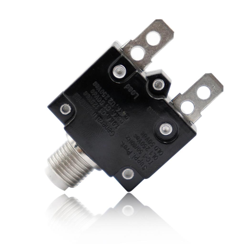 2X Push Button Resettable Thermal Circuit Breaker Overload Protector 5Amp