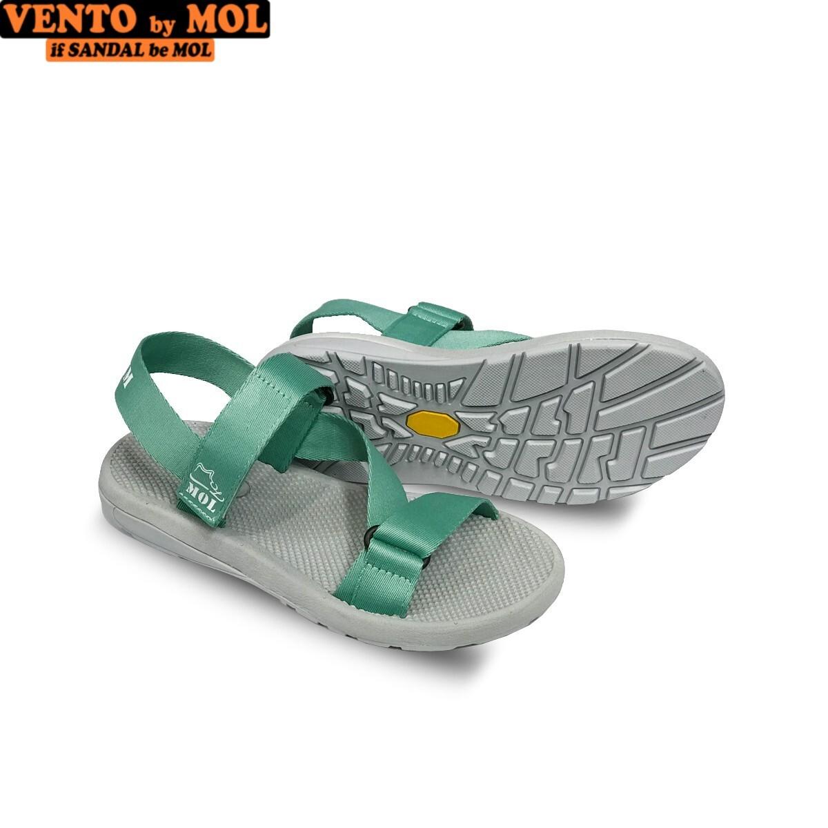 Giày sandal unisex nam nữ quai chéo vải dù đế mõng Slim có quai hậu cố định hiệu MOL mang đi học du lịch MS1166XL