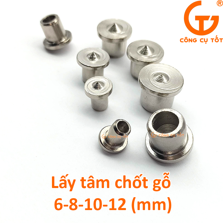 Bộ 8 chốt lấy tâm gỗ 6-8-10-12mm