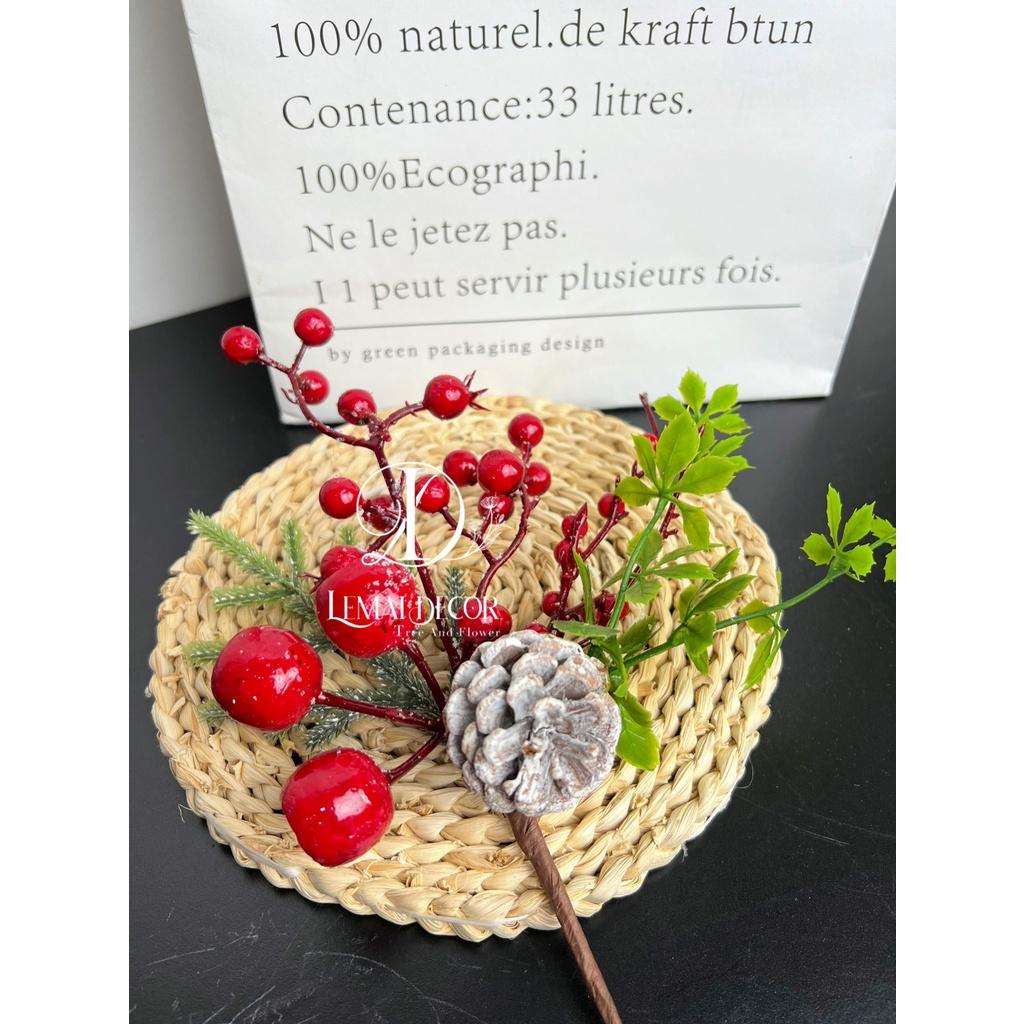 Cành thông noel để bàn - phụ kiện trang trí noel decor xinh - phụ kiện chụp hình.