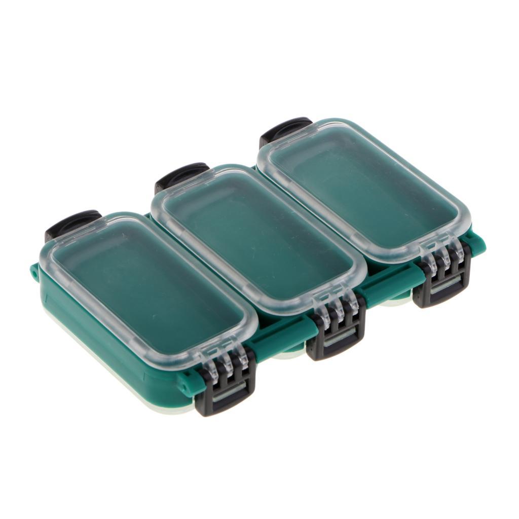 1 Set Ice Fishing Lures Metal Hooks Baits With 6 Compartments Tackle Box