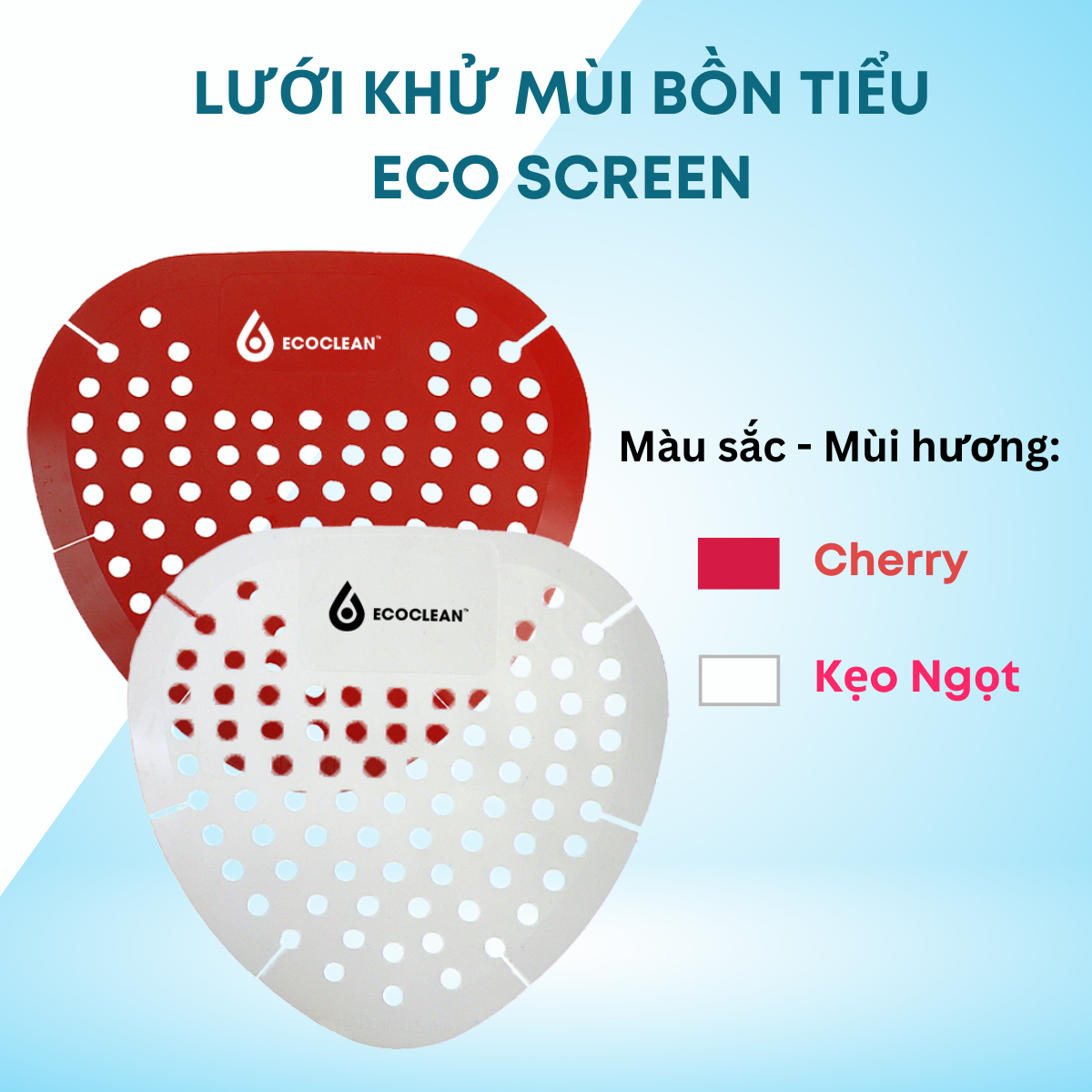 Lưới Khử Mùi Bồn Tiểu Nam, Khử Mùi Nhà Vệ Sinh - Ecoclean - Eco Screen